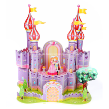 3D lila Schloss Puzzle